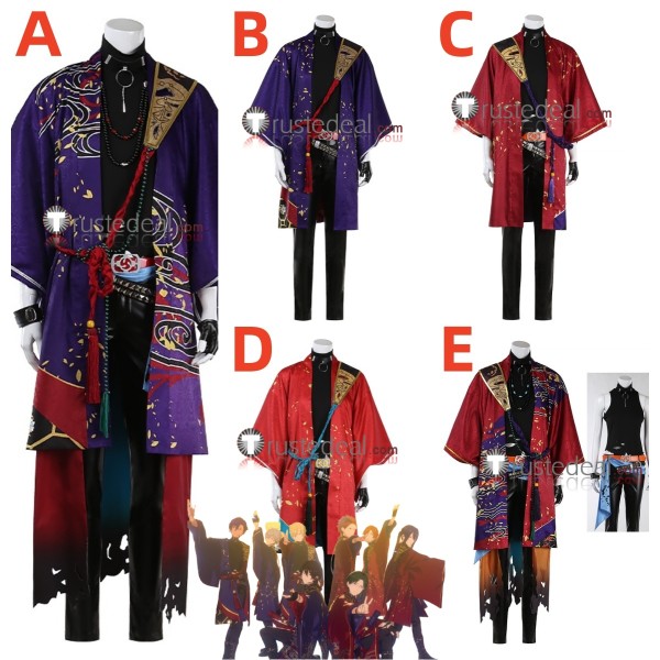 Ensemble Stars Kimono Undead Rei Sakuma Adonis Otogari Koga Ogami Kaoru Hakaze AKATSUKI Kuro Kiryu Souma Kanzaki Keito Hasumi MaM Madara Mikejima Cosplay Costume