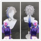 Commission Underground Idol Mika Luca Red Silver Styled Cosplay Wig