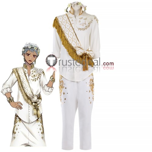 Disney Twisted-Wonderland Scarabia Kalim Al Asim White Cosplay Costume