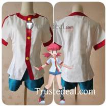 Commission Pokemon HeartGold and SoulSilver Gym Leader Whitney Falkner Blue White Red Cosplay Costume