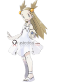 Pokemon Gold and Silver Diamond and Pearl Jasmine White Green Sundress Cosplay Costume