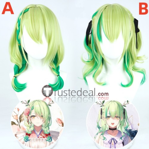 Vtuber Virtual YouTuber Hololive Ceres Fauna Green Cosplay Wig