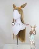 Pokemon Jasmine Sonia Orange Brown Styled Cosplay Wig