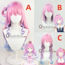 Vtuber Virtual YouTuber Hololive Himemori Luna Pink Cosplay Wig
