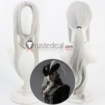 Bloodborne Lady Maria Silver Grey Ponytail Cosplay Wig