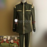 Mobile Suit Gundam The Origin Char Aznable Green Military Uniform Cosplay Costume