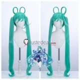 Vocaloid Miku Hatsune Magical Mirai Racing Snow Miku 2025 Blue Green Cosplay Wig