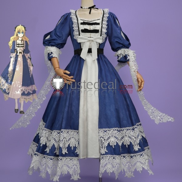Who Made Me a Princess Athanasia de Alger Obelia Athy Date Blue Formal Lolita Dress Cosplay Costume