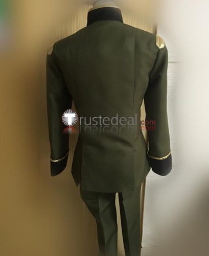 Mobile Suit Gundam The Origin Char Aznable Green Military Uniform Cosplay Costume