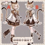 ChuShouMao Vocaloid Kagamine Rin Len Coffee Kitten Cafe Cat Cosplay Costume