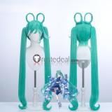 Vocaloid Miku Hatsune Magical Mirai Racing Snow Miku 2025 Blue Green Cosplay Wig