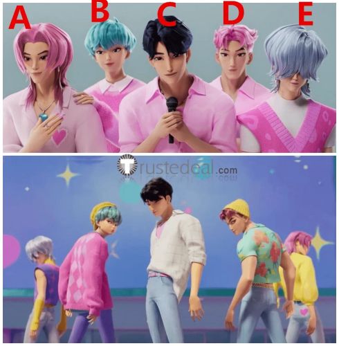 KPop Demon Hunters Film Saja Boys Jinu Mystery Abby Baby Romance Pink Black Blue Pink Green Purple Styled Cosplay Wig