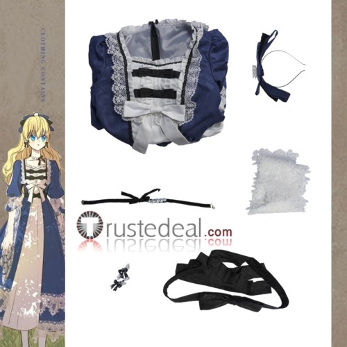 Who Made Me a Princess Athanasia de Alger Obelia Athy Date Blue Formal Lolita Dress Cosplay Costume