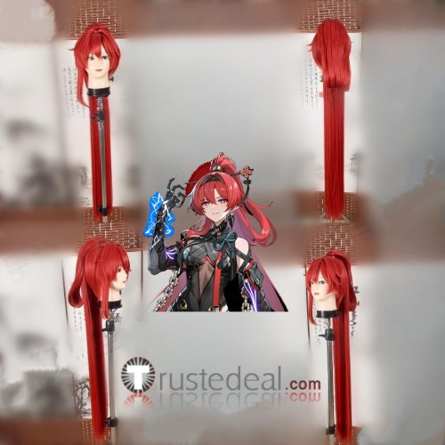 Wuthering Waves Yinlin Jinhsi Jiyan Lingyang Red Grey Blue White Styled Cosplay Wig