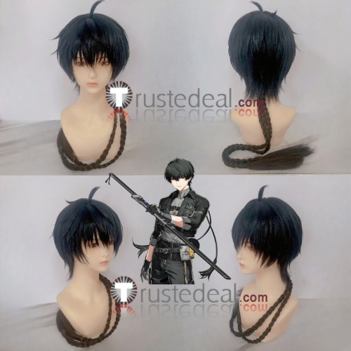 Wuthering Waves Protagonist Male Female Rover Black Styled Cosplay Wig