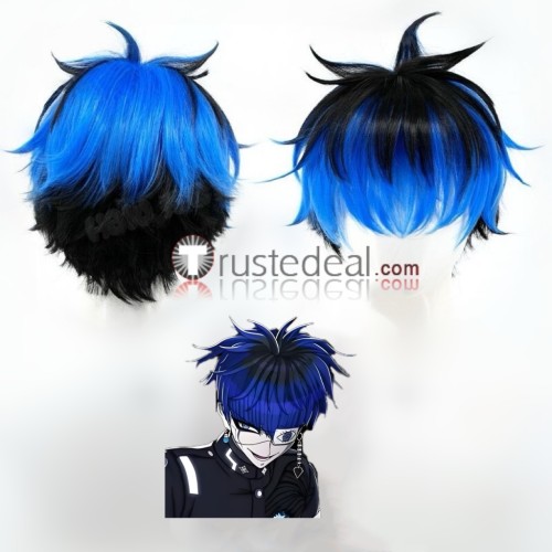 The Hundred Line Last Defense Academy Yugamu Omokage Nozomi Kirifuji Takumi Sumino Tsubasa Kawana Blue Purple Red Grey Styled Cosplay Wig