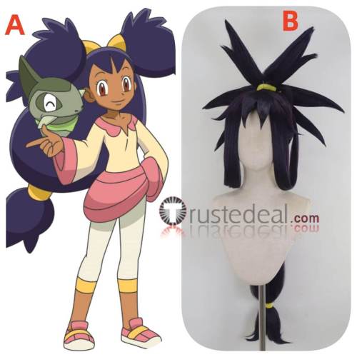 Pokemon Black White Iris Purple Styled Cosplay Wig