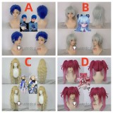 Wuthering Waves Yuanwu Zani Phoebe Lupa Blue Grey Golden Pink Styled Cosplay Wig