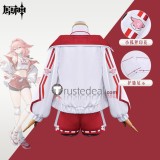 Genshin Impact Mizone Collaboration Yae Miko Sports Cosplay Costume