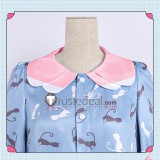 Sabbat of the Witch Ayachi Nene Pajama Blue Cosplay Costume