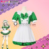 Mahou Shoujo ni Akogarete Gushing Over Magical Girls Hiiragi Utena Araga Kiwi Maid Purple Green Cosplay Costume