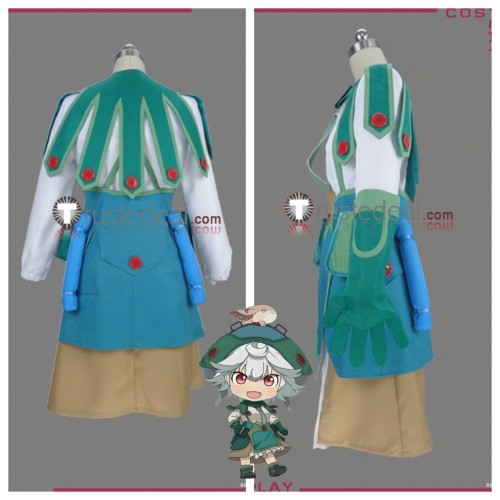 Made in Abyss Prushka Green Blue Cosplay Costume 2