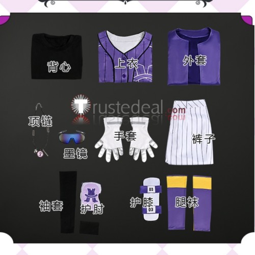 Identity V BLK GANJI Batter Ganji Gupta Purple Cosplay Costume