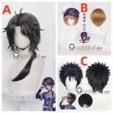 Identity V Team BLK GANJI Aesop Carl TRACY Black Grey Golden Cosplay Wigs