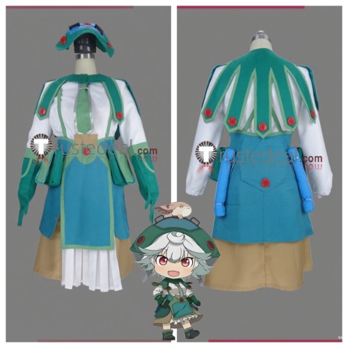 Made in Abyss Prushka Green Blue Cosplay Costume 2