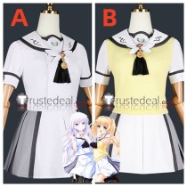 Summer Pockets Tsumugi Wenders Shiroha Naruse White School Uniform Cosplay Costume