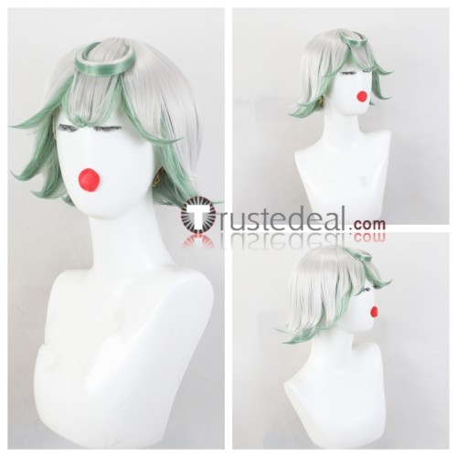 Made in Abyss Prushka Grey Green Highlights Styled Cosplay Wig
