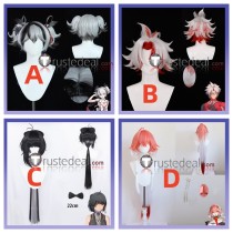 Wuthering Waves Camellya Scar Protagonist Female Rover Changli‌ Grey Black Pink Cosplay Wig