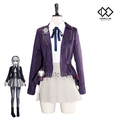 The Hundred Line Last Defense Academy Nozomi Kirifuji Daily Set Purple Cosplay Costume