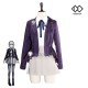 The Hundred Line Last Defense Academy Nozomi Kirifuji Daily Set Purple Cosplay Costume