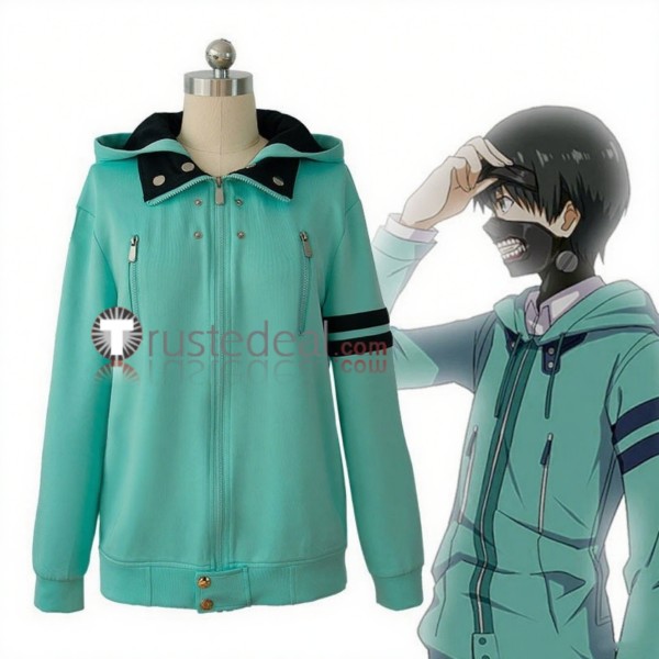 Tokyo Ghoul Ken Kaneki Green Hoodie Cosplay Costume