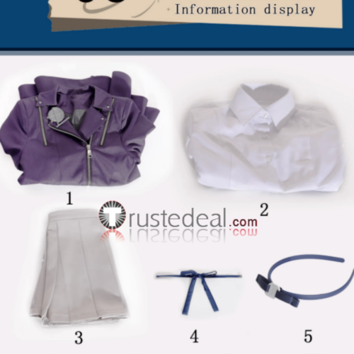 The Hundred Line Last Defense Academy Nozomi Kirifuji Daily Set Purple Cosplay Costume