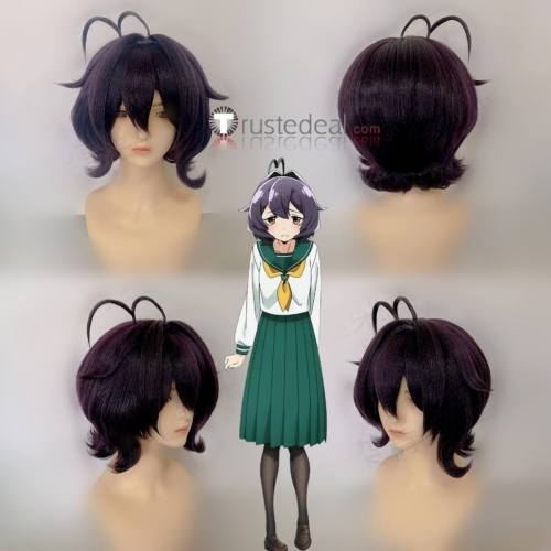 Mahou Shoujo ni Akogarete Hiiragi Utena Magia Baiser Empowered Long Short Purple Styled Cosplay Wig