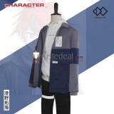 The Hundred Line Last Defense Academy Takumi Sumino Daily Set Grey Blue Cosplay Costume