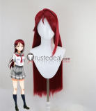 Love Live SR Cheerleader Cat Twin Tail Nico Yazawa Black Ponytails Riko Sakurauchi Red Styled Cosplay Wig