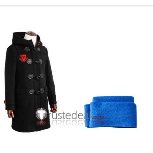 Persona 5 Ren Amamiya Black Pea Coat Overcoat Cosplay Costume