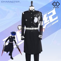 The Hundred Line Last Defense Academy Yugamu Omokage Battle Uniform Black Combat Cosplay Costume