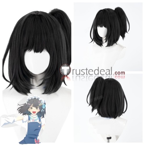 Link Click M.O.D PV MV Welcome Qiao Ling Maid Blue Cosplay Costume