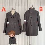 Cardcaptor Sakura Sakura Kinomoto Syaoran Li Winter School Coat Grey Cosplay Costumes