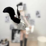 Anime Game Fox Brown Black White Blue Pink Red Purple Fluffy Tail Ears Cosplay Props Accessory