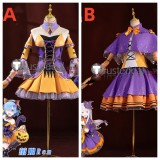 Re Zero kara Hajimeru Isekai Seikatsu Witch's Resurrection Rem Emilia Halloween Purple Cosplay Costumes