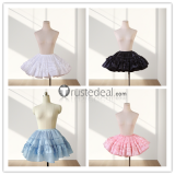 Anime Game White Black Pink Blue Cosplay Petticoat Plus Size