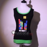 Persona 5 Dancing in Starlight Futaba Sakura Summer Shirt Black Cosplay Costume