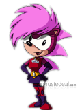 Sonic Underground Sonia the Hedgehog Red Purple Cosplay Shoes Boots