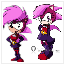 Sonic Underground Sonia the Hedgehog Red Purple Cosplay Shoes Boots