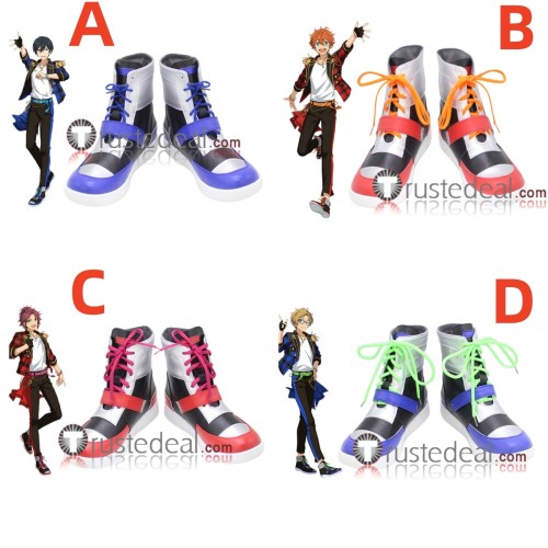 Ensemble Stars Trickstar Mao Isara Makoto Yuuki Hokuto Hidaka Subaru Akehoshi Cosplay Shoes Boots